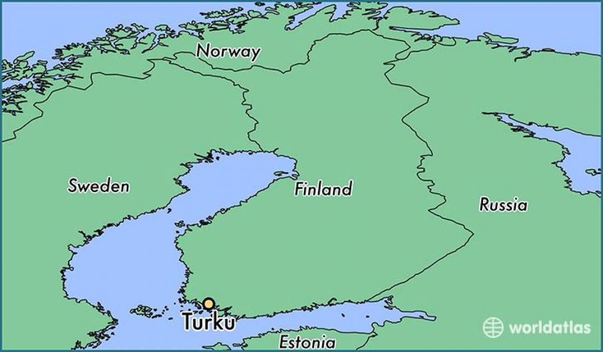 نقشه تورکو فنلاند