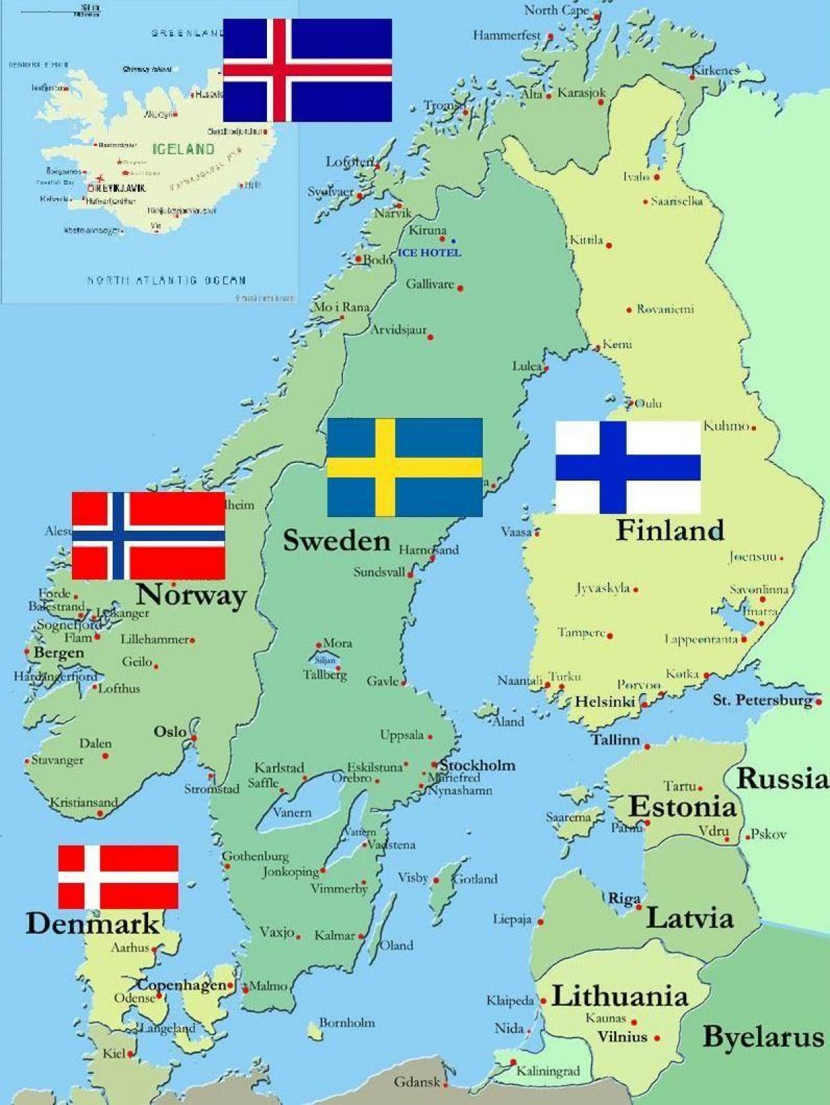 فنلاند در نقشه جهان