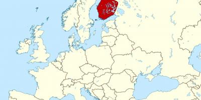 نقشه جهان نشان فنلاند