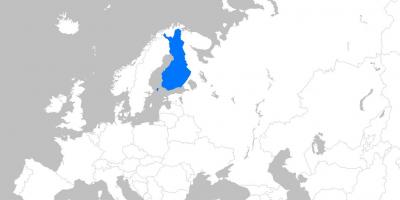 فنلاند در نقشه اروپا