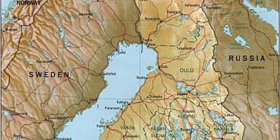 نقشه توپوگرافی فنلاند