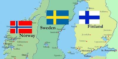 فنلاند در نقشه جهان